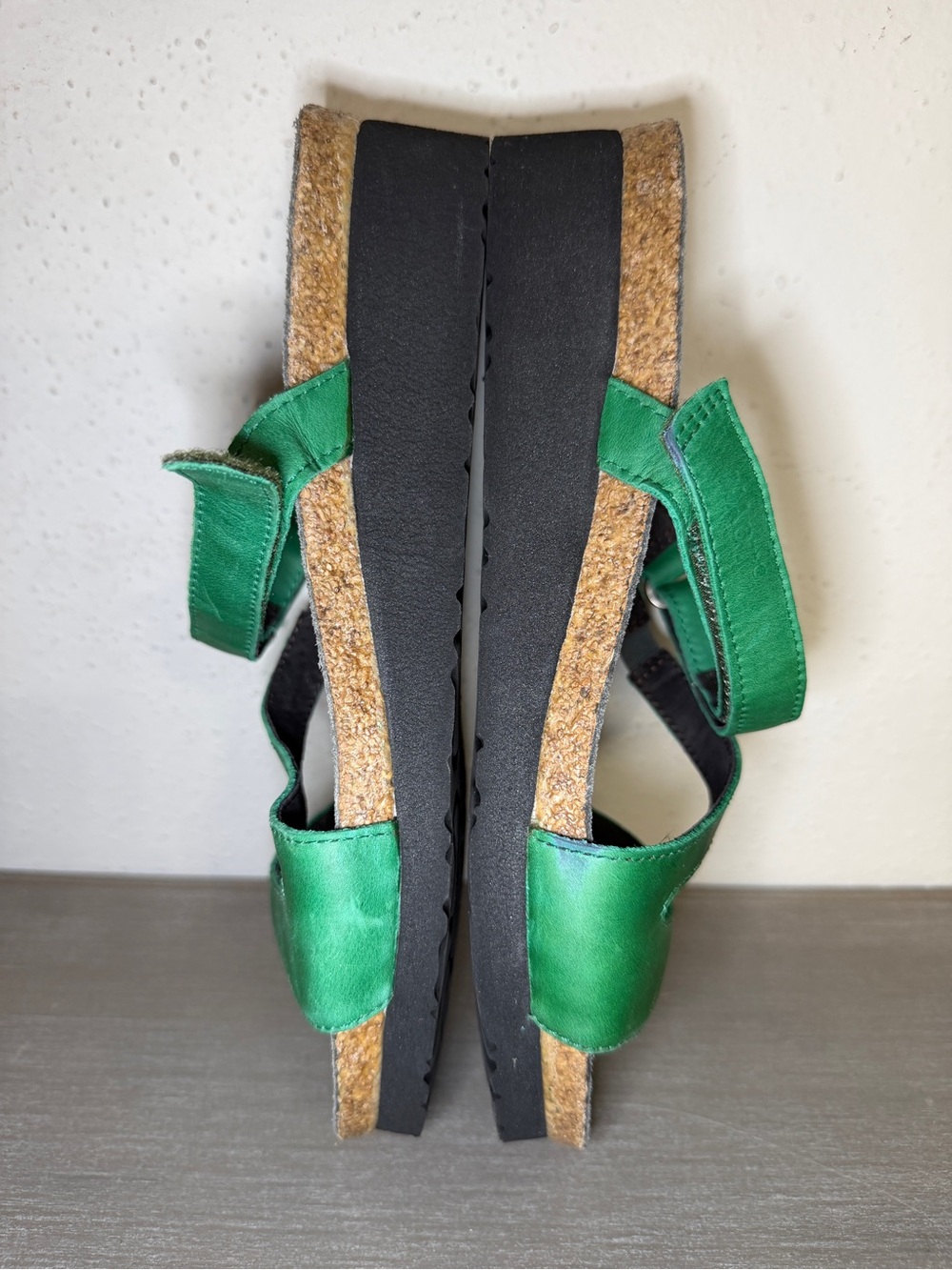 Naot Gabriela Womens 8 Slide Emerald Green Leather Adjustable Slip On Sandal - Picture 5 of 9
